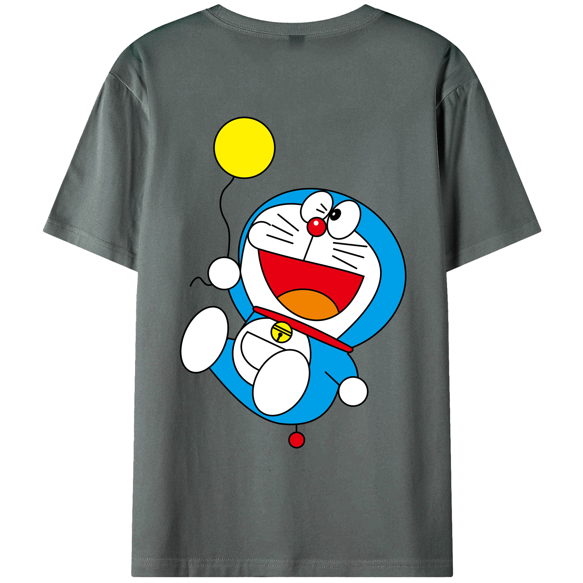 （画像用） ドラえもん Doraemon 綿100％ メンズ半袖Tシャツ（バックプリント） 通気性